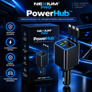 Nexium Pro PowerHub™ - Carregador Veicular 7 em 1 com Cabos Retráteis e Display de Voltagem [LANÇAMENTO 2026]