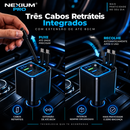 Nexium Pro PowerHub™ - Carregador Veicular 7 em 1 com Cabos Retráteis e Display de Voltagem [LANÇAMENTO 2026]